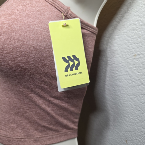 All In Motion High Support Longline Sports Bra Mauve Pink XS Criss Cross Back - Picture 4 of 6